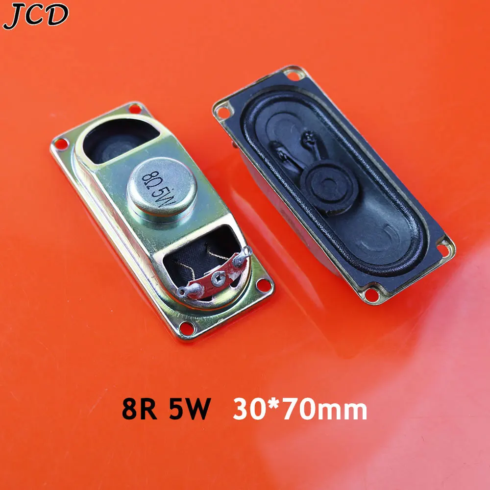 JCD 1pcs 8 ohm 5 Watt Speakers Horn 3070 Amplifier Rubber Gasket Loudspeaker 8R 5 W 30*70*17mm LCD Monitor/TV Loud Speaker