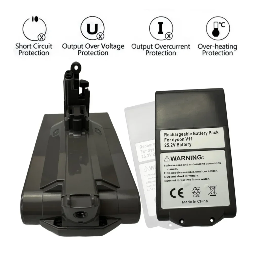 

25.2V 6000mAh/8000mAh/10000mAh For Dyson V11 Lithium-Ion Battery Are Suitable Vacuum Cleaner Replacement Original Battery