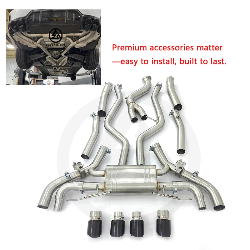 

High Quality CSZ SS304 M340i Exhaust for BMW G20 M340i G22 M440i B58 3.0T Valvetronic Muffler Exhaust System Valved Catback