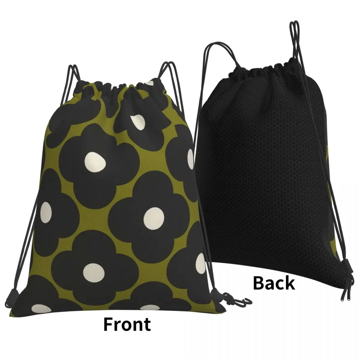 Kiely Orla Multisteam Flowers Backpacks Portable Drawstring Bundle Pocket Sports Bag Book Bags for Man Woman School