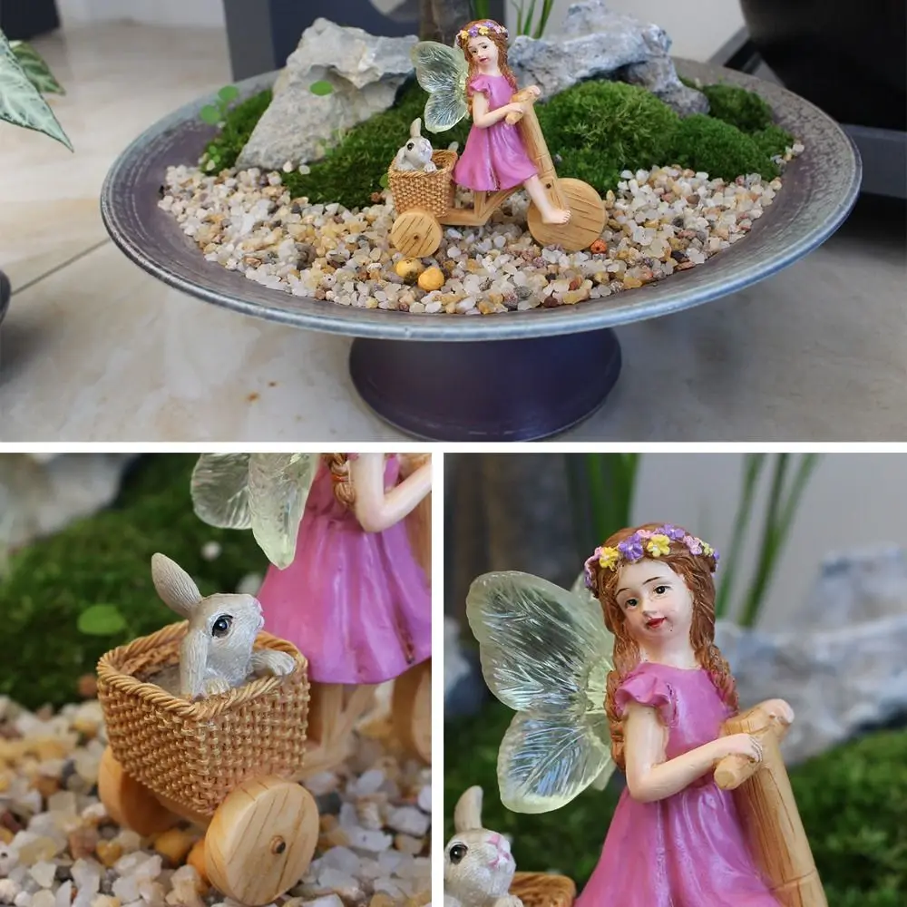 Crafts Resin Fairy Garden Figurines Cute Creative Bonsai Inserts Art Funny Miniature Sculptures Lawn