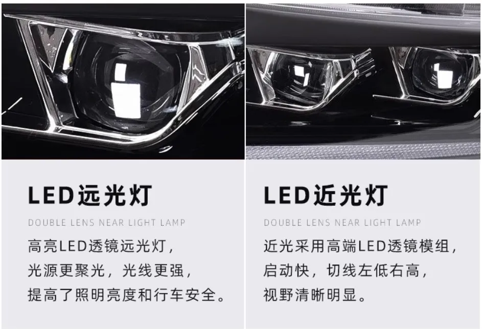 car bumper headlamp For Venza headlight ALL IN LED 2009~2013y car accessories head lamp for Toyota venza fog lamp