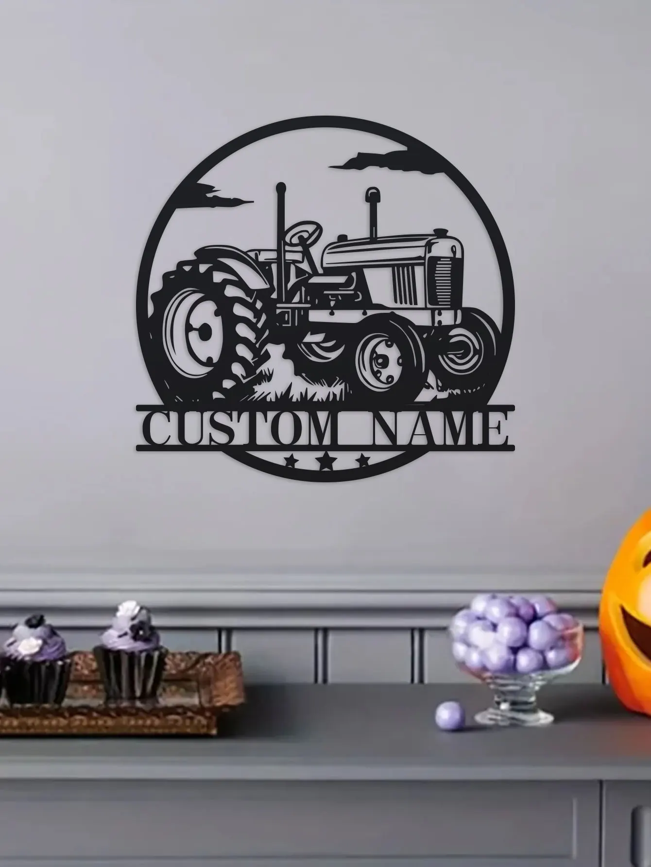 1pc Custom Tractor Wall Art, Personalized Names Tractor Signs, Farmhouse Wall Decor, Metal Tractor Art, Custom Names Wall Decor image 3