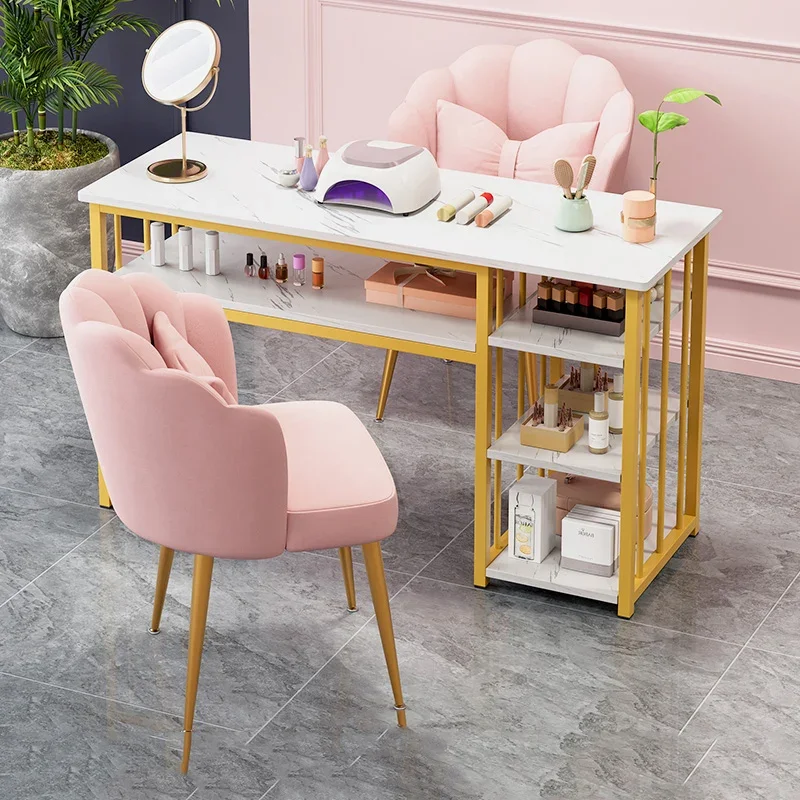 Biurko z szufladą Stół do manicure Krzesło do makijażu Pojedyncze krzesło Stół do manicure Recepcje Stoły do manicure Stół do paznokci Meble do domu