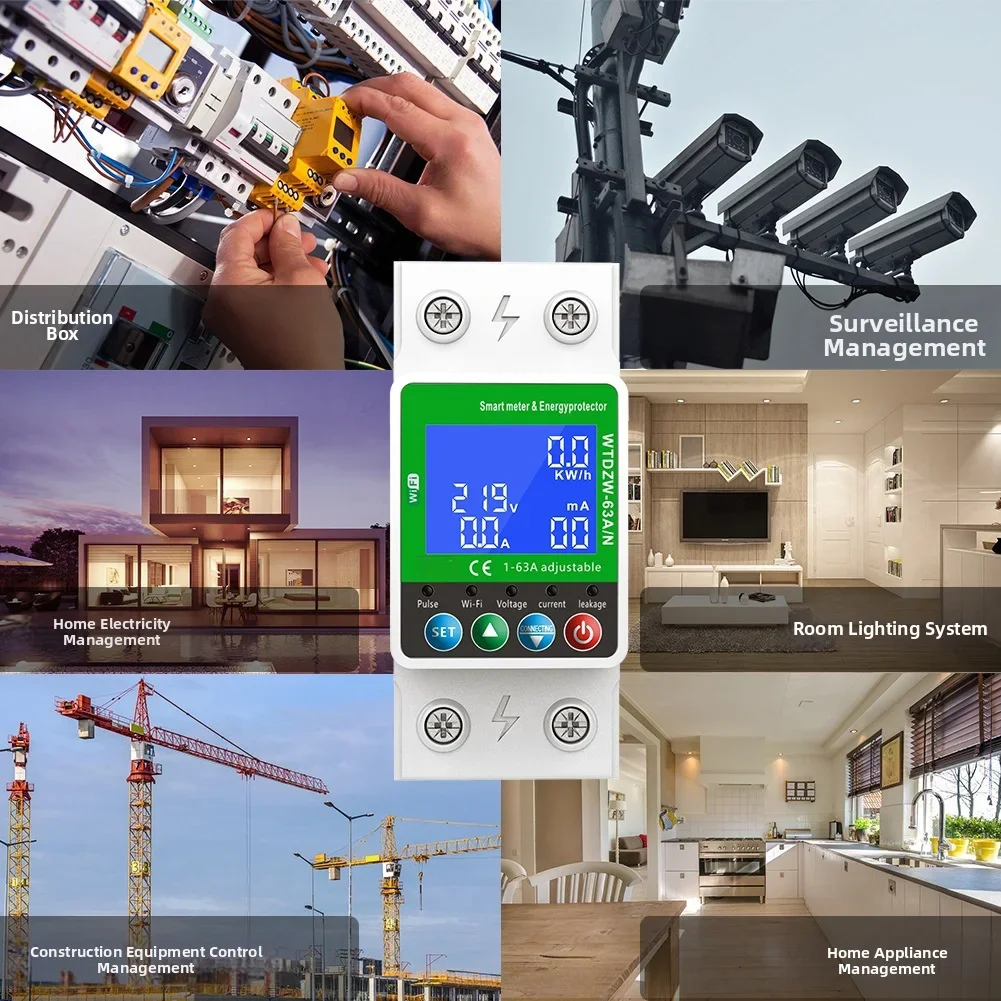 1pc WiFi Water Pump Motor Controller: Smart Remote Management & Overcurrent Controller Home Improvement Electrical Supplies