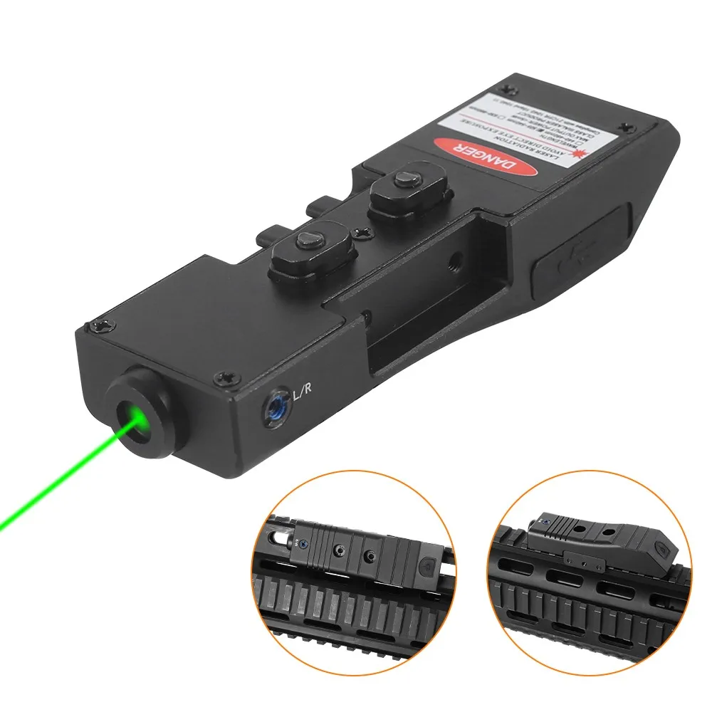 Tactical Green Laser Sight Compatible with M-Lok Rail and Picatinny Rial Rifle Laser Sight Laser Aiming Sight Hunting Accessory