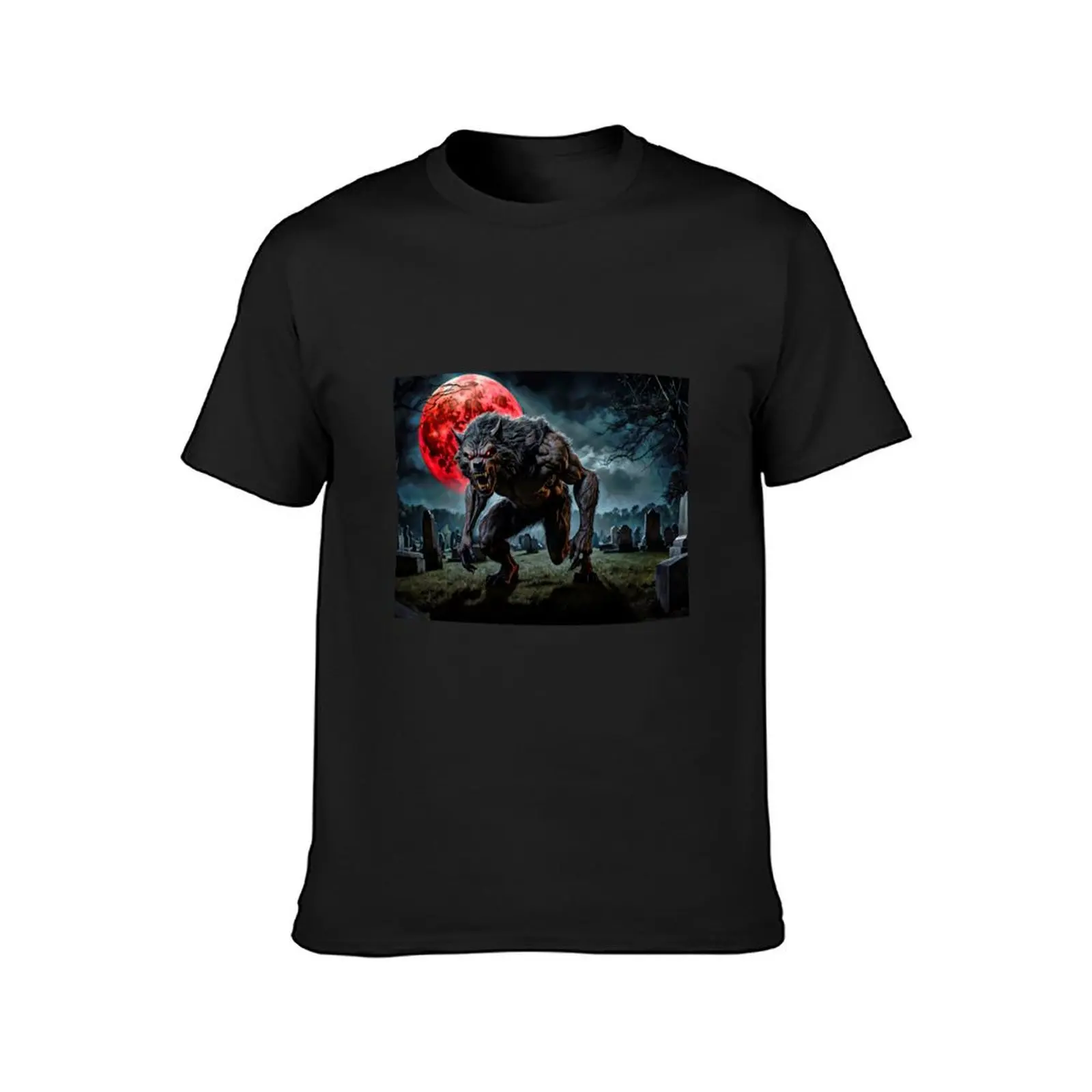 Moonlit Menace The Feral Symphony of a Werewolf's Night T-Shirt oversizeds new edition black t-shirts for men