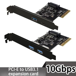 USB 3,1 PCI Express Card Adapter USB 3,1 Typ C SATA Front USB 3,0 PCI-e Controller USB3 Pcie X1 Konverter expansion Karte