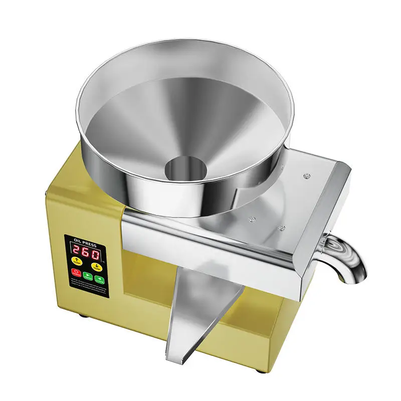 High Efficiency Automatic Commercial Home Use Cold Oil Pressing Machine New Condition Sesame Soybean Peanut & Palm Oil Extractor