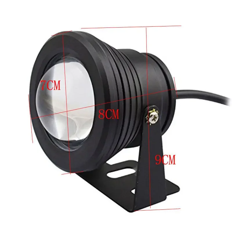 

Convex Spotlight 12V 10W Underwater Led Light 1000Lum IP68 Waterproof Car Auto Motorcycle Retrofit Lights Outdoor Lamp Cool/Warm