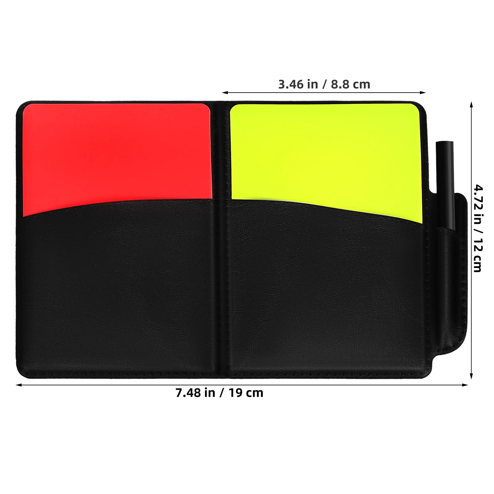 4 conjuntos de cartões vermelho amarelo conjunto árbitro pvc titular scorebook lápis ideal para futebol vôlei kit árbitro