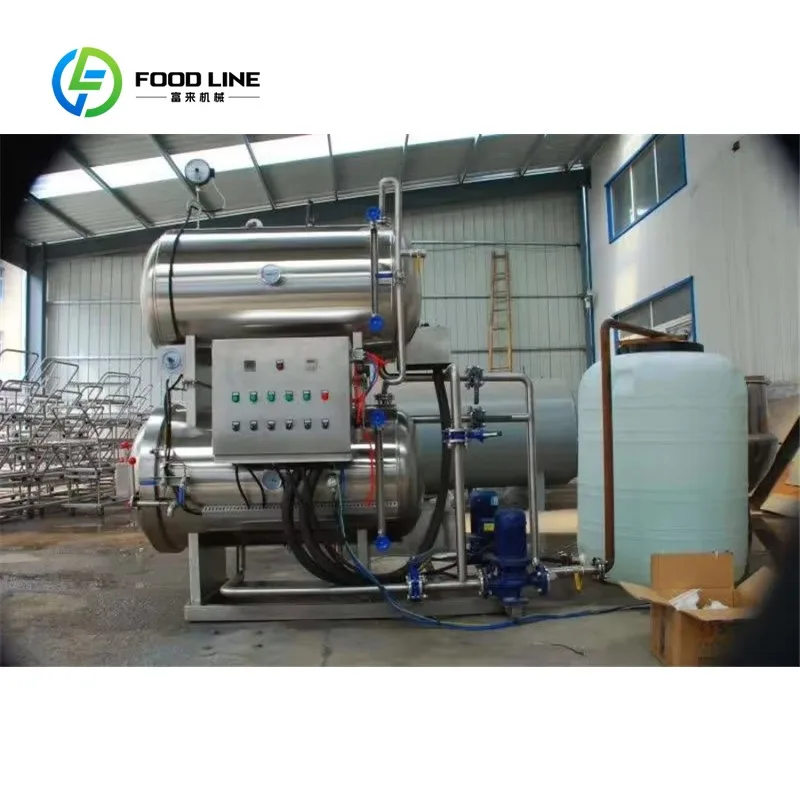 Customized Sterilization Kettle Spray Retort Sterilizer Uniform Heating for Glass Bottle Plastic Bottle Beverage Canned Food