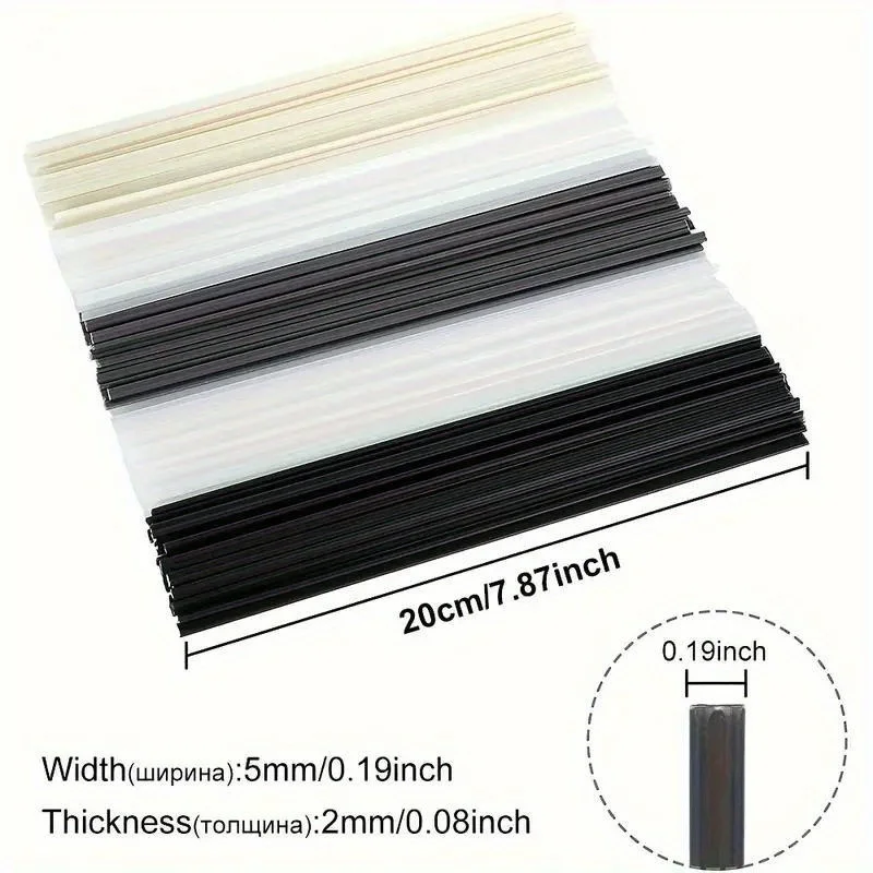 50 buah batang las plastik |   Stik Las ABS/PP/PVC/PE Panjang 200mm 5x2mm |   Aksesoris Mesin Las Plastik