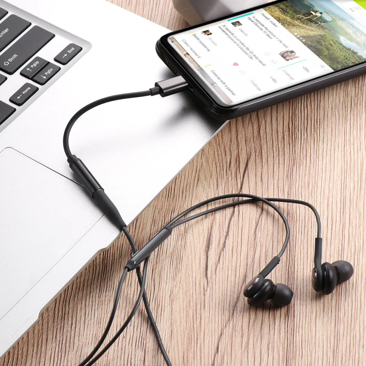3Pcs Headphones Usb C Adapter Type-c 5MM Cable Compatible Computers Supports Lossless Sound Pry