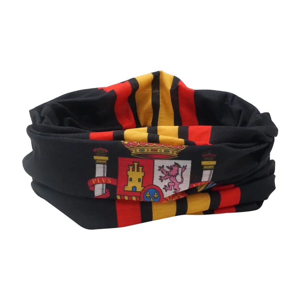 Bandana con bandera española para hombre y mujer, pasamontañas con protección UV para el cuello, patrón de bandera de España, senderismo, Camping, ciclismo