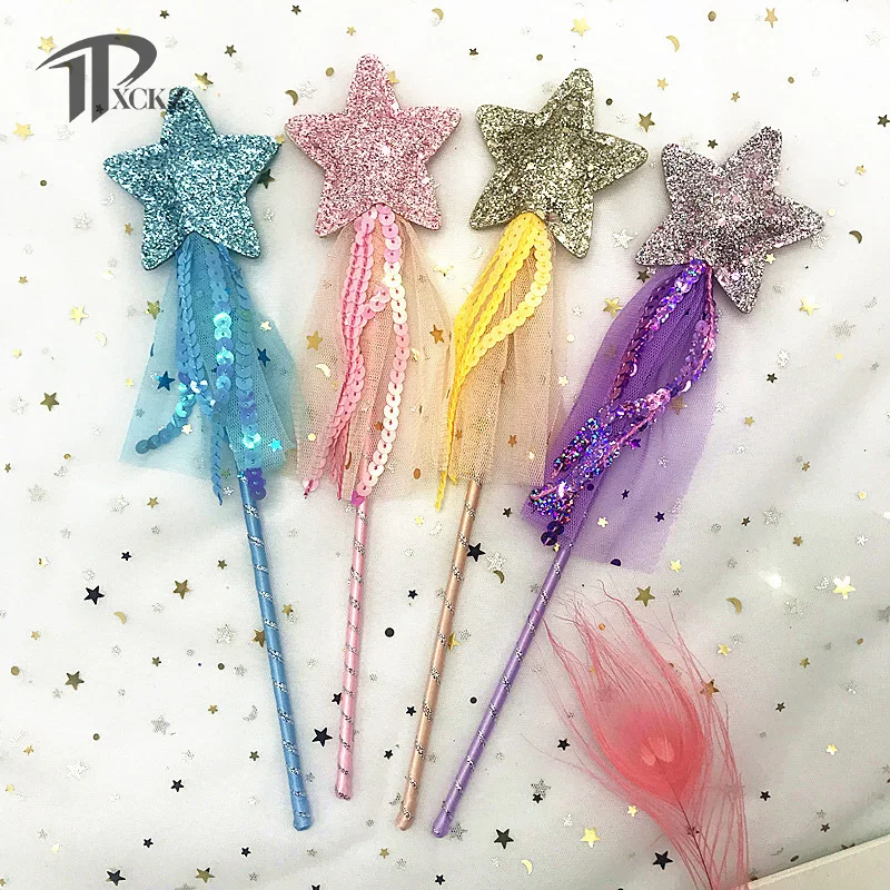 Varita de Hada de estrella de cinco puntas Dreamlike para niños, juguete lindo, palo, regalo de cumpleaños para niñas, 1Pc