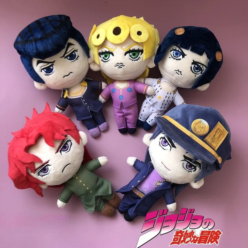 20cm JoJos Bizarre Adventure Plush Toy Kawaii Joseph Joestar Kujo Jotaro Josuke Cute Soft Stuffed Doll Sofa Pillow Birthday Gift