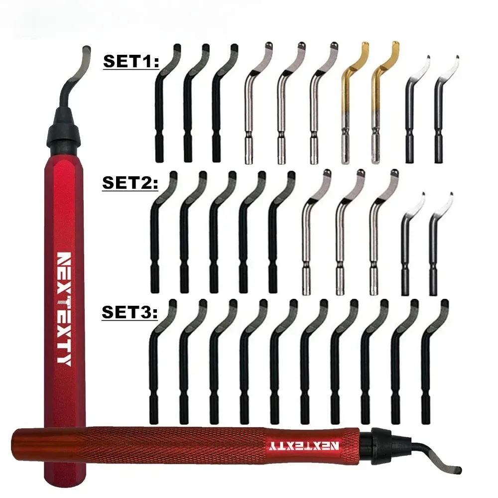 

New Steel Blade Deburring Tools Burr Cutter Trimming Knife Scraper Remover Kits