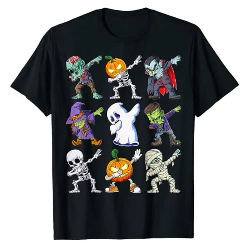 

Dabbing Halloween Boys Skeleton Zombie Scary Pumpkin Gothic T-Shirt Short Sleeve mens designer clothes tee shirt homme harajuku