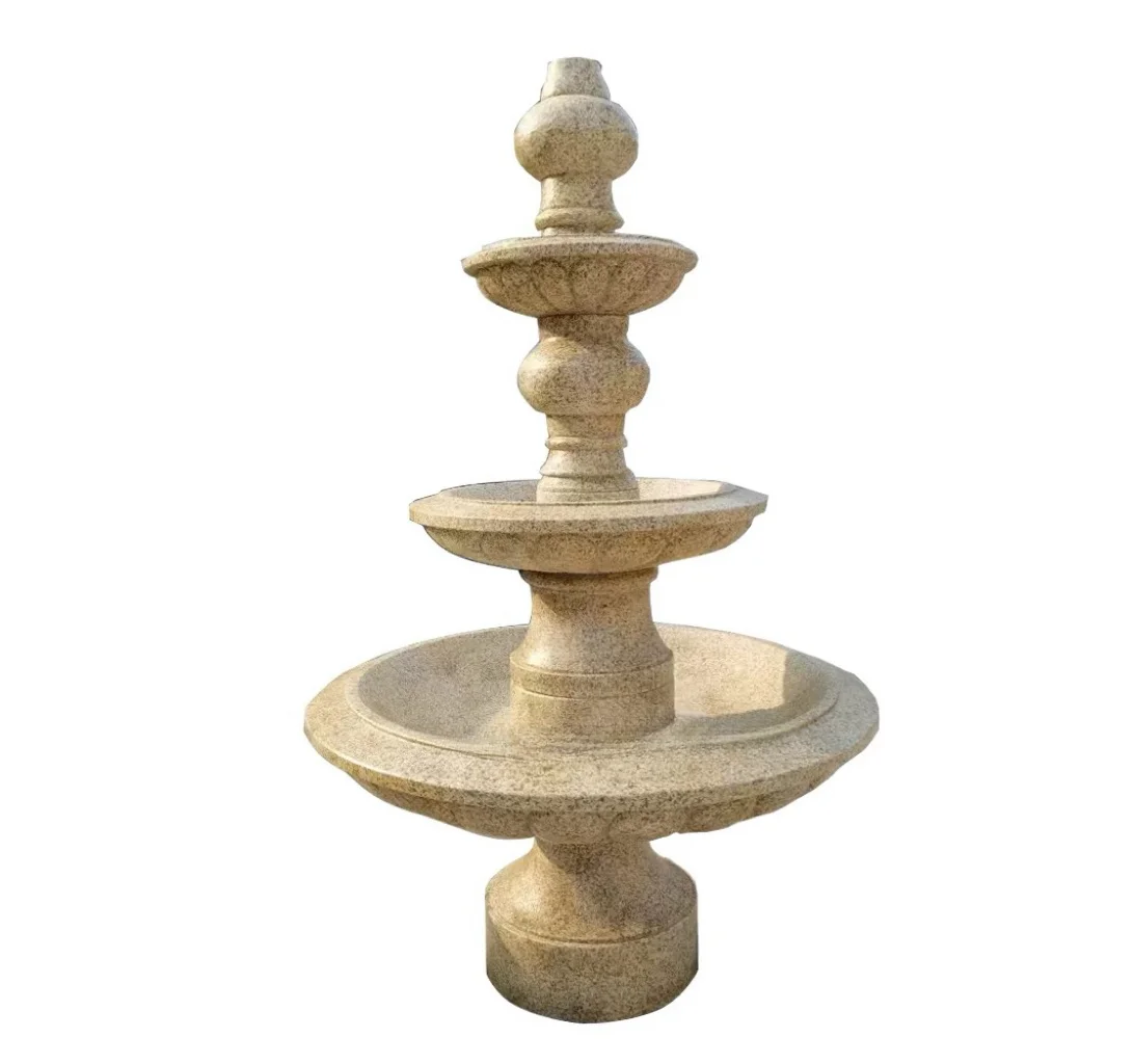 

Hand-carved Chinese Small Outdoor Lotus Dragon Fish Flowing Water Landscape Fountain