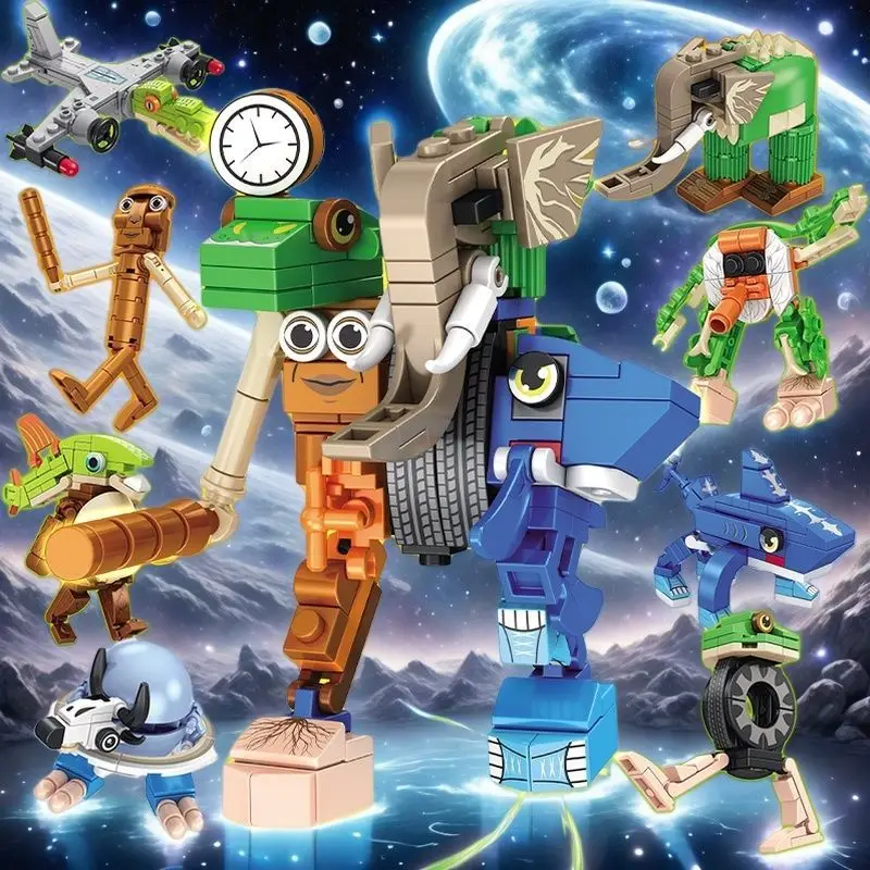 

Итальянский мозг животные Tung Tung Tung Sahur строительные блоки Tralalelo Tralala SharkBricks игрушка в подарок для детей