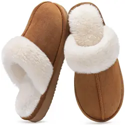 Litfun, zapatillas de piel de invierno para mujer, zapatillas de piel esponjosa a la moda, Zapatillas de casa peludas y peludas, zapatillas de felpa cómodas para dormitorio cálido para interiores