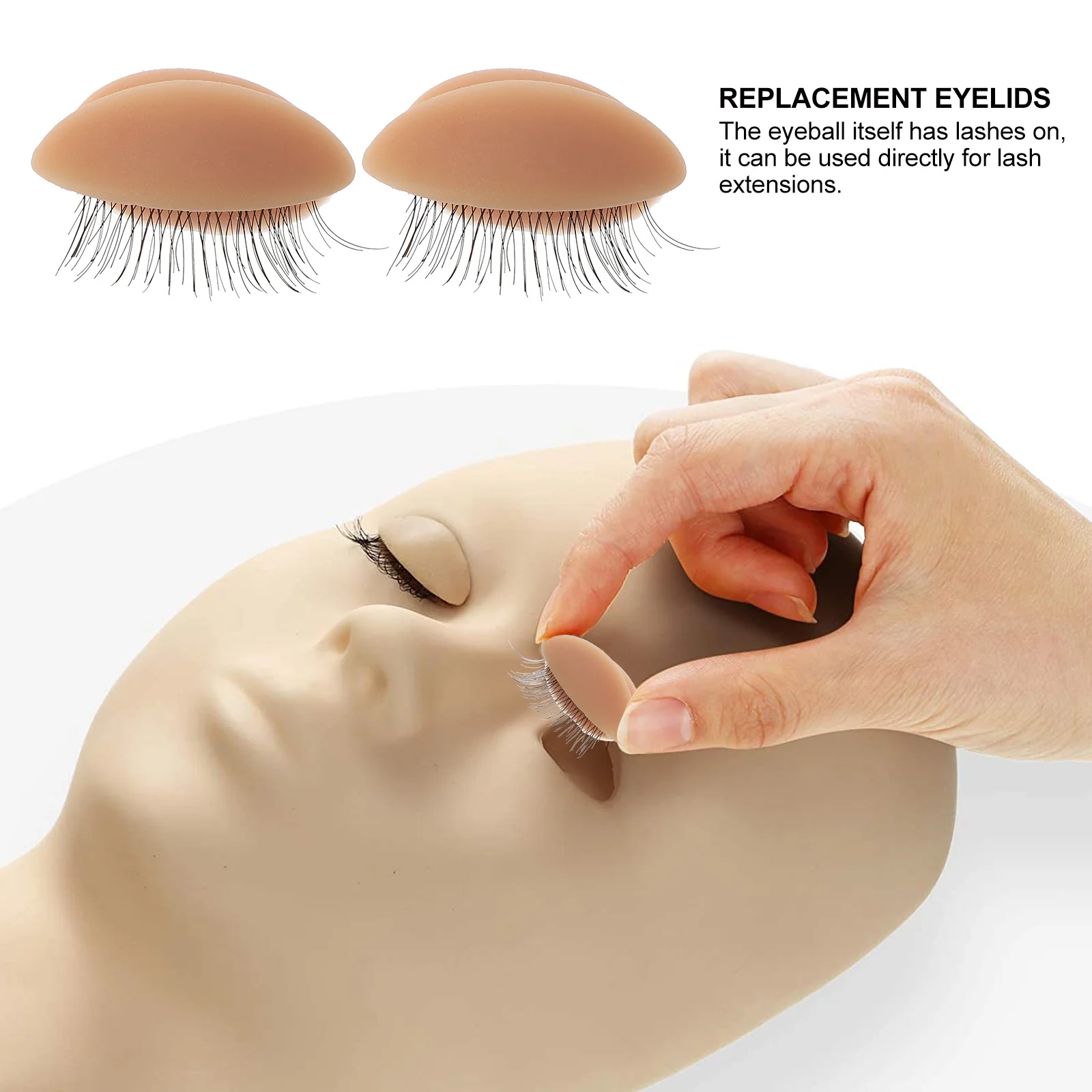 แผ่นซิลิโคนฝึกต่อขนตาคุณภาพสูง สำหรับฝึกฝนการต่อขนตา ใช้ซ้ำได้