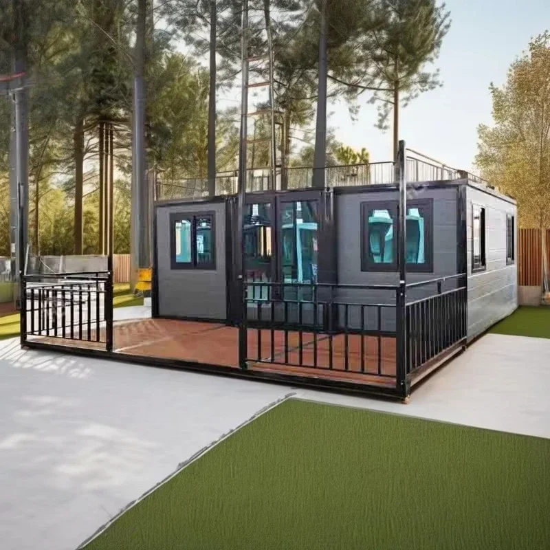 

Factory Wholesale Container House Customizable Expandable Galvanized Steel Frame Terrace Roof 20ft Size Office Container House