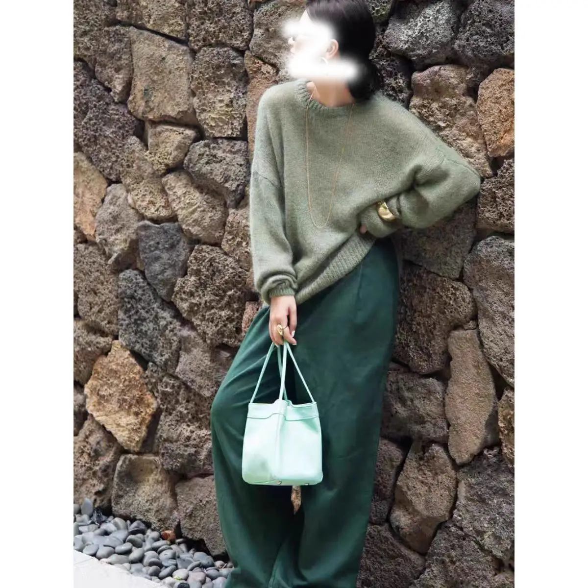 여성용 스웨터 단색 가을 겨울 한국 패션 심플 소프트 캐주얼 니트 여성 스웨터 오피스 레이디