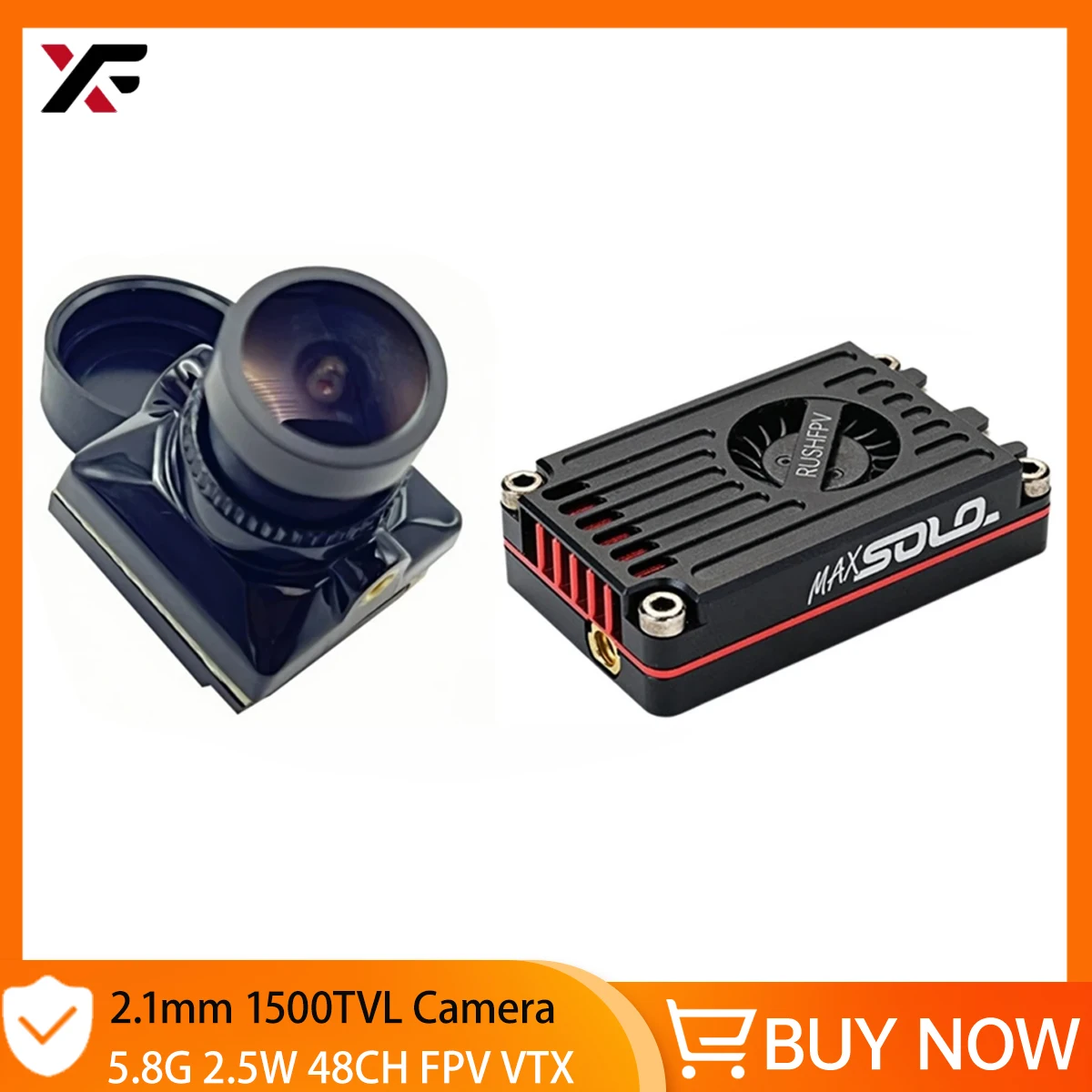 Trasmettitore video Vtx Rush Tank Max Solo 5.8Ghz 2.5W 48Ch con telecamera FPV HD 2.1mm 1500TVL 16:9 per droni da corsa Rc Fpv