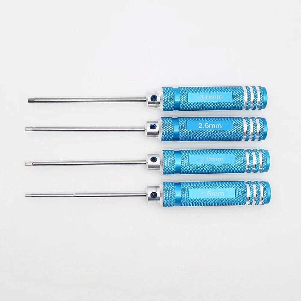 4Pcs 1.5/2/2.5/3mm Hex Drivers Allen Wrench Repair Tools Set for RC Helicopter