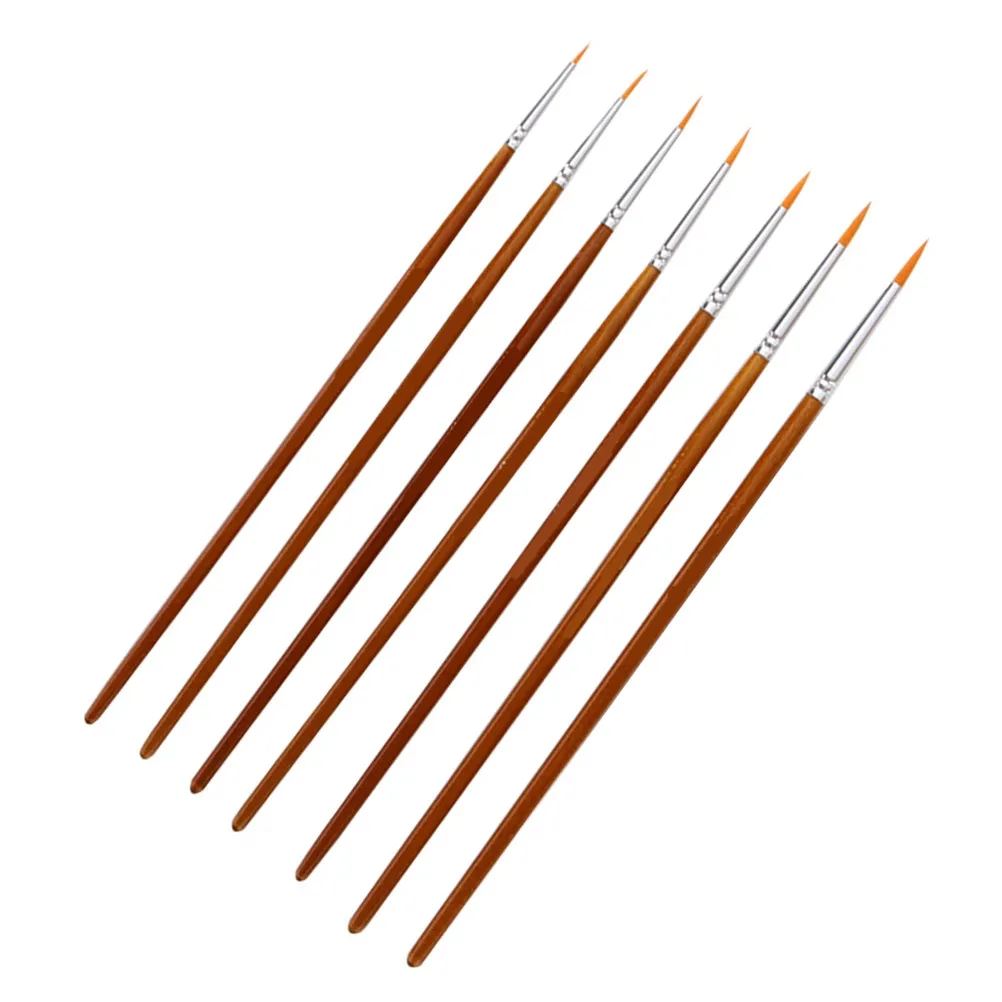 7Pcs Line Drawing Pen Set Premium Material Painting Brushes for Nail Art Watercolor Acrylic Gouache Fine Detailing Paint Pens