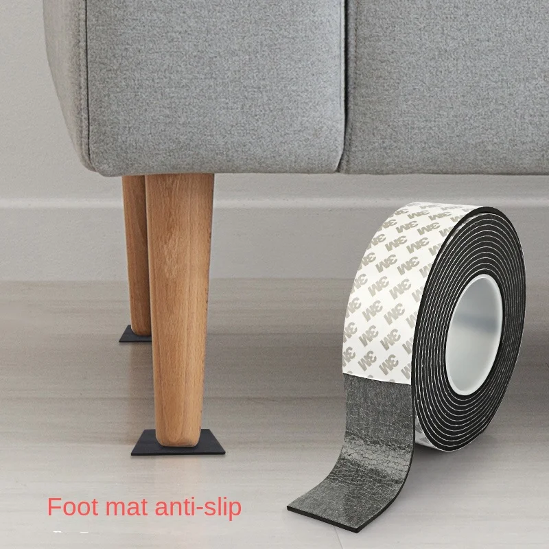 3M 10mm Sponge Tape Strong Thickening Black Foam Tape Foam Shock-Proof Anti-Collision Acoustic Gap Sealing Strip Adhesive