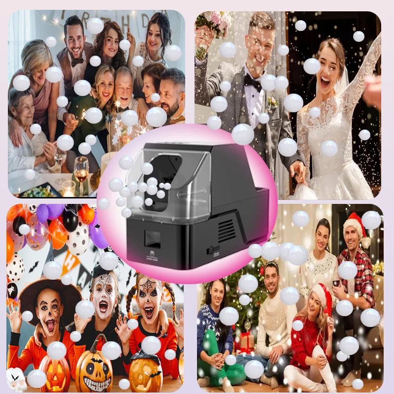 무선 리모컨이 있는 안개 거품 기계, 결혼식 무대 파티 생일 선물 장난감을 위한 안개 거품, 거품, 안개 만들기