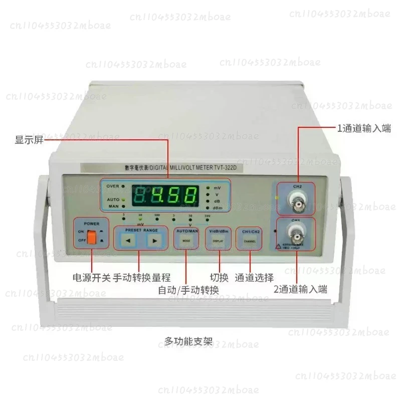 TVT-321 Pointer AC Millivoltmeter & TVT-322D Digital Millivolt Meter, 300μV-100V Voltage Tester for Lab & Industrial Use