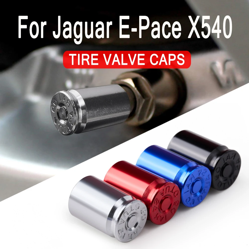 

Car Wheel Tire Valve Caps Tyre Stem Covers Airdust Waterproof 4PCS For Jaguar E Pace X540 2019-2025 2019 2020 2021 Accessories