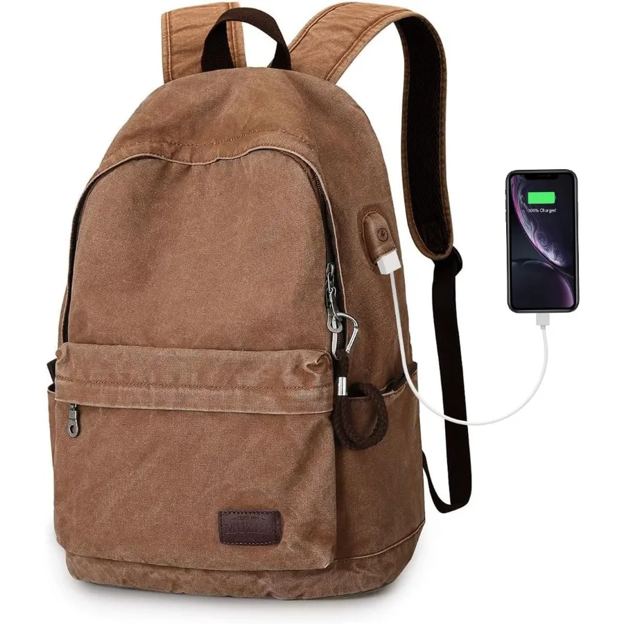 

Canvas Backpack Lightweight Travel Daypack Student Rucksack Laptop Backpack