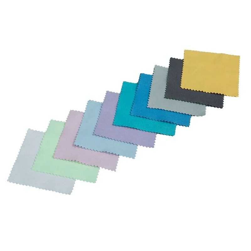 20/10Pcs Microfiber Cleaning Cloth Phone Screen Glasses Camera Lens Cleaner Wipe 8*8cm Polishing Cloth for Silver Gold Jewelry