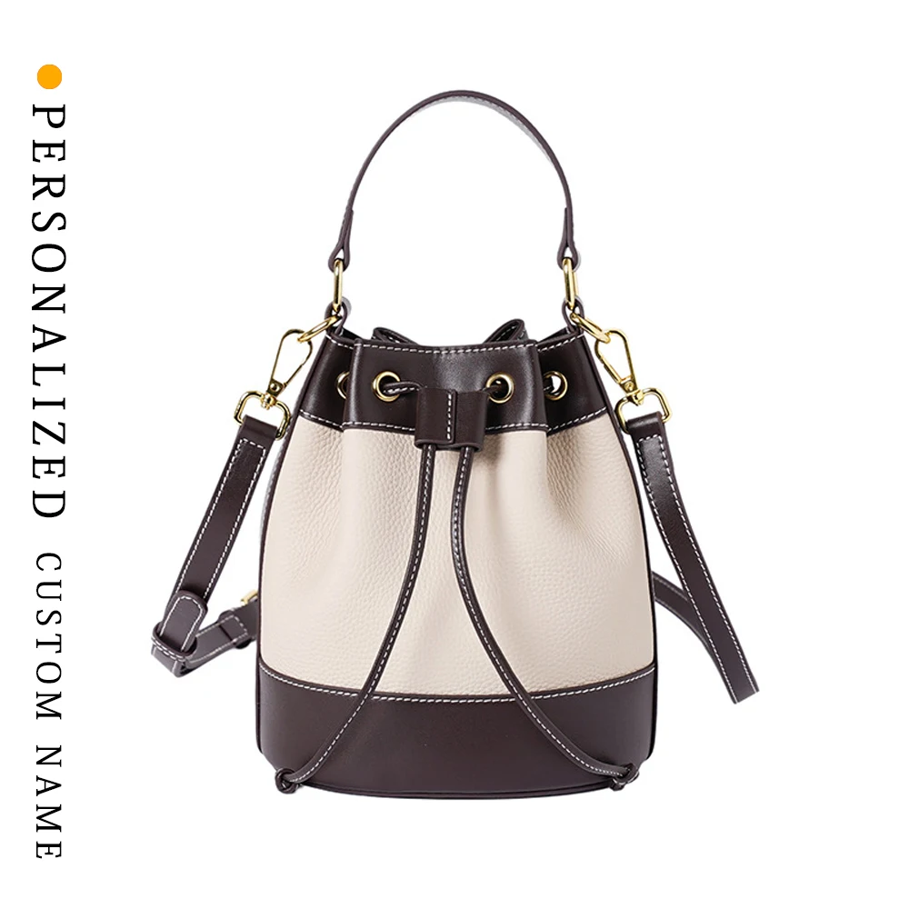 

Trendy Vintage Leather Purse for Women Multipurpose Crossbody Shoulder Handbag Bucket Tote Daily Use genuine leather handbag