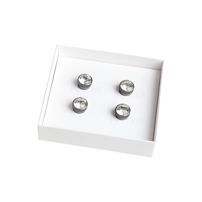 4 قطعة كريستال سيارة الإطارات صمام قبعات قبعات العجلات المعدنية الإطارات حافة الجذعية غطاء Airdust مقاوم للماء العالمي السيارات لسيارات BMW لتويوتا