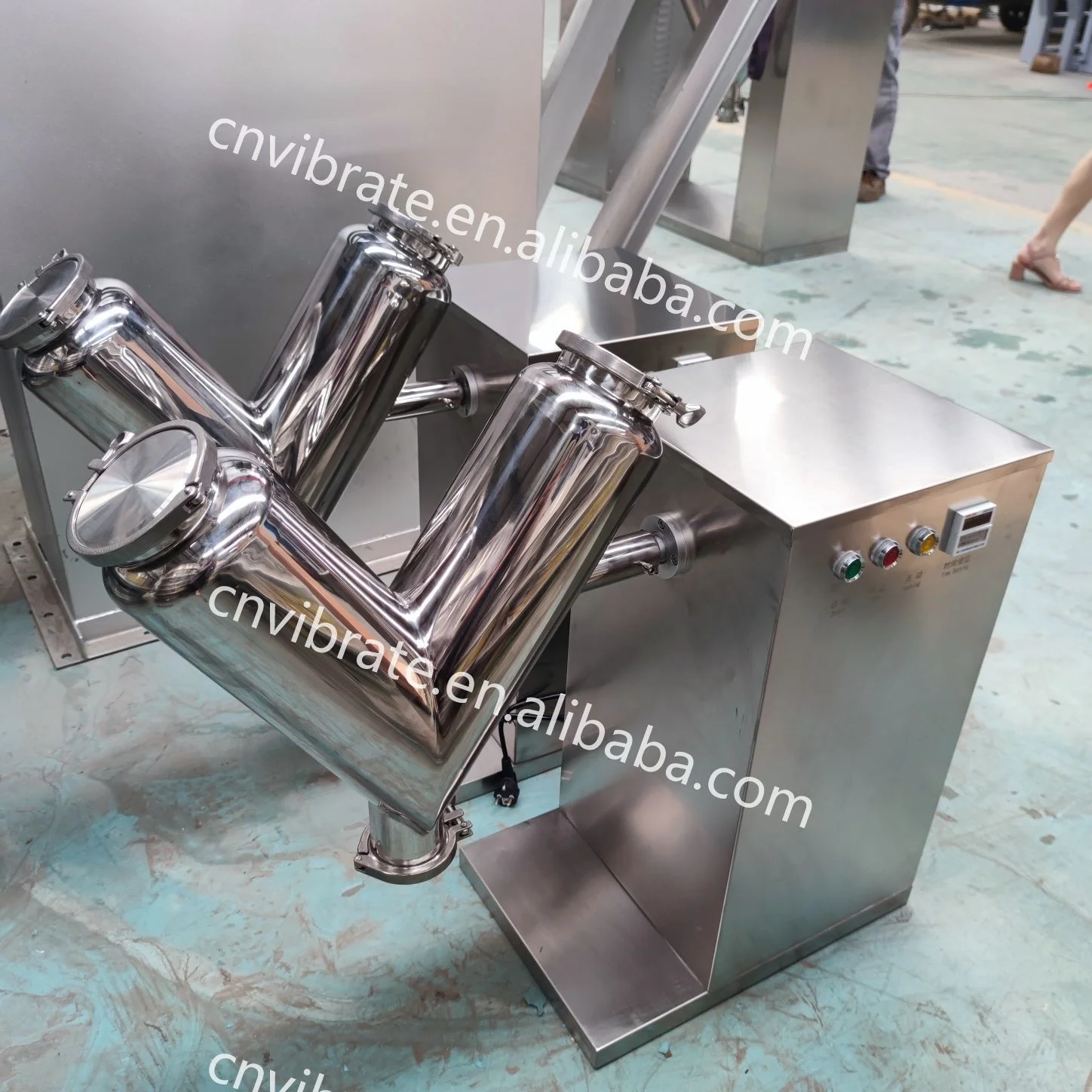 مسحوق لآلة خلط خلاط الخلاط من النوع v مع مراوح VBJX مسحوق حبيبات الحبوب الجافة الصناعية بروتين جوز الهند