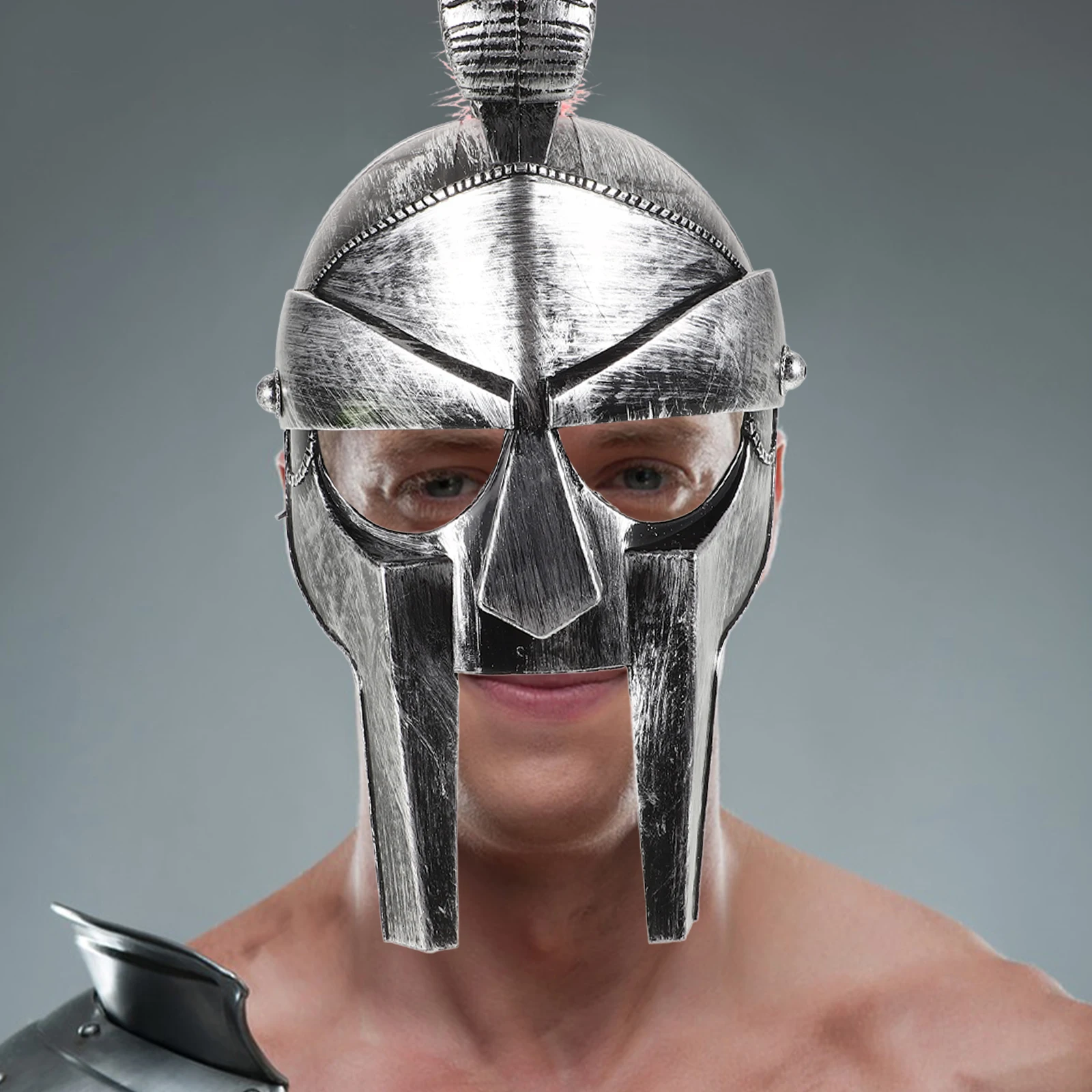 

Roman Adult Children Soldier Costume Halloween Armor Cosplay Greek Knight Hat Medieval Plastic Quality