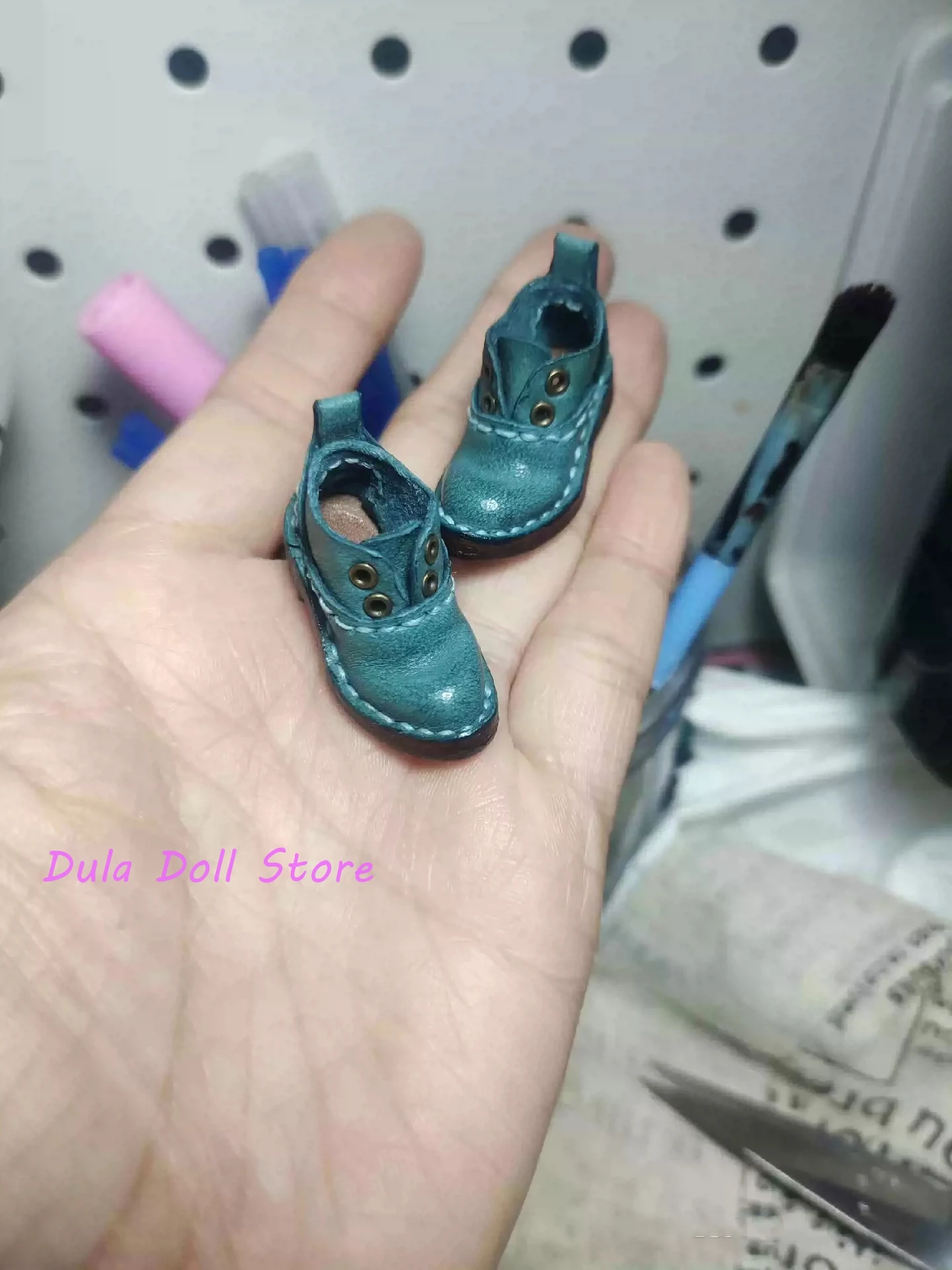 Dula Doll Small leather shoes with metal buckles Blythe ob24 ob22 little fish body Bjd Doll Accessories