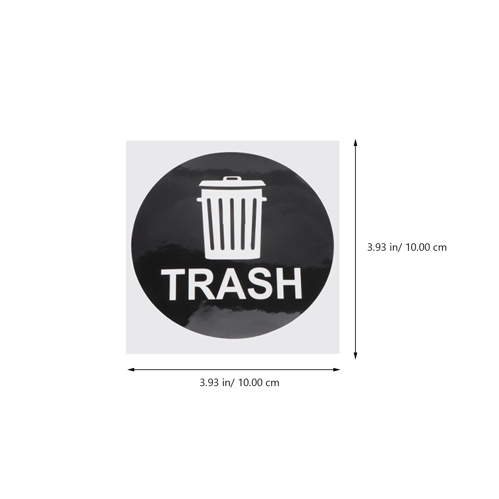

12PCS Trash Can Sign Sticker Cans Signs Label Garbage Large Lettering PVC Waterproof Removable Smooth Surface