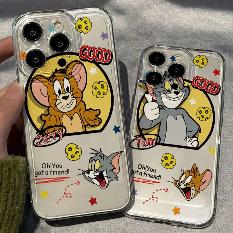 Tom And Jerry You Got A Friend Phone Case For iPhone 15 14 13 12 11 Pro Max XR XS Max 7 8 Plus Y2K Soft Silicone Cute Back Cover