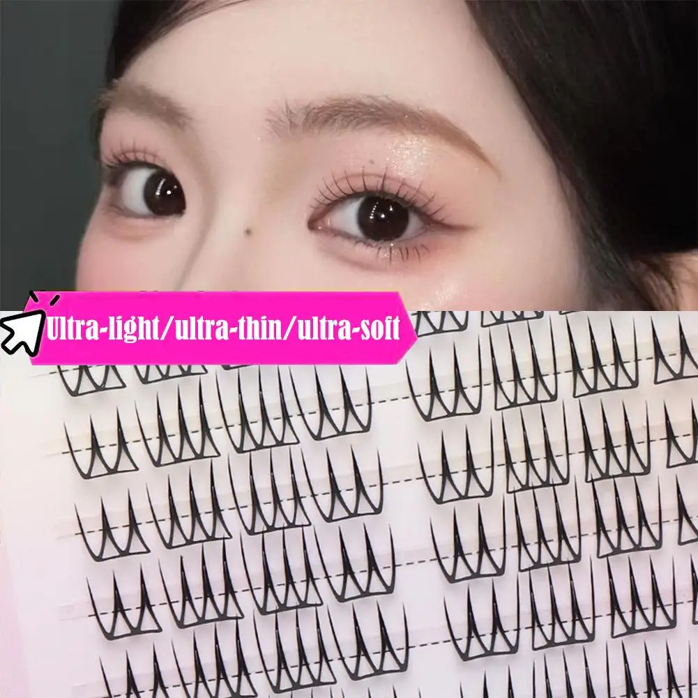 New DIY Cluster Lashes Book Lazy Girl Flower Eyelashes Cluster Natural Manga Fine Eyelash False Eyelashes Stem Single Exten A0H2