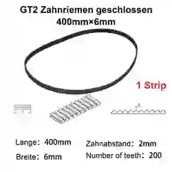 1PCS 3D Printer Parts GT2 6mm Closed Loop Rubber Timing Belt 392 396 400 406 410 420 426 430 436 440 444 450 454 460mm 2GT