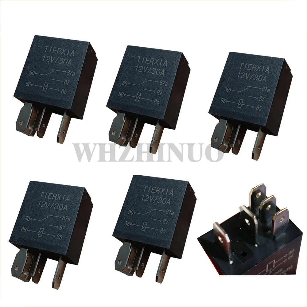 5 pin 12v 30A Automotive relay Manual Relay 12 Volt Relay Replacement Electrical System Starter Relays  Electronic  d car Relays