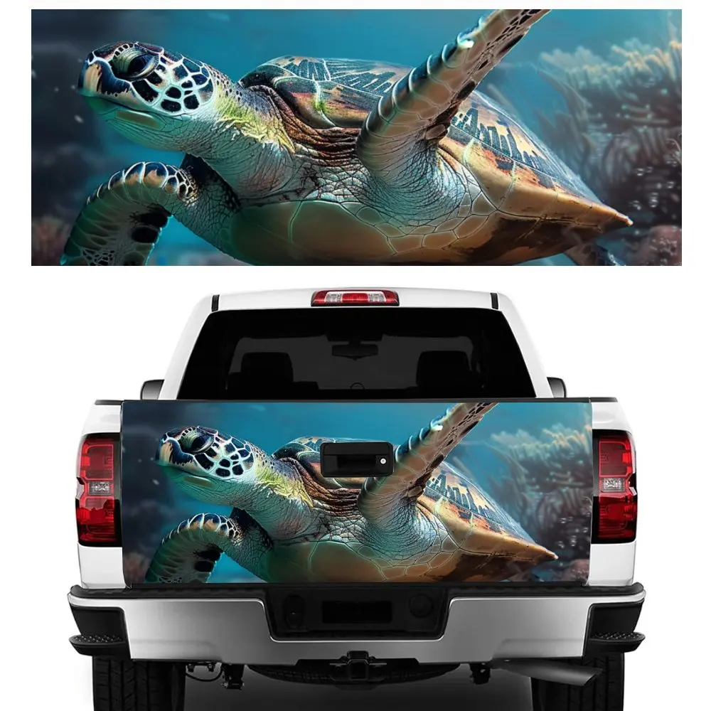 

Free Roaming Sea Turtles Car Tail Trunk Protect Vinly Decal Auto Accessories DIY Hood Decoration Sticker for Off-road Pickup