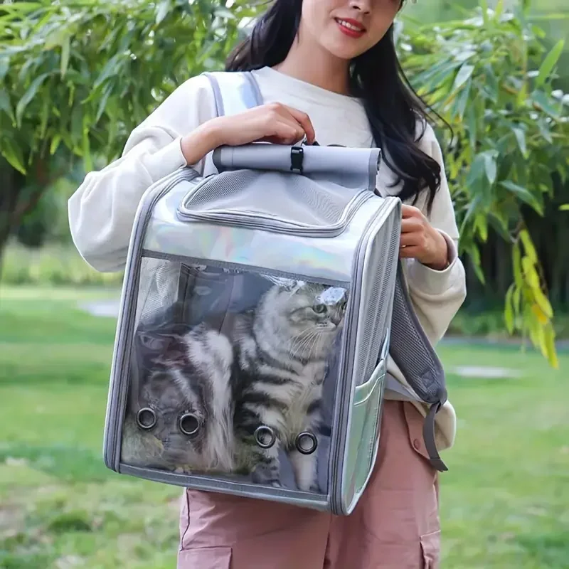 FurstarManufacturer Supplies Cat Bags Carrying Pet Backpacks Portable Transparent Large Space Cat Supplies Breathable Window Bac